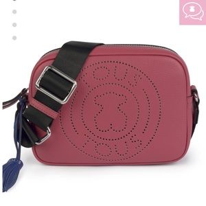 TOUS SMALL LEATHER PINK LEISSA CROSSBODY BAG